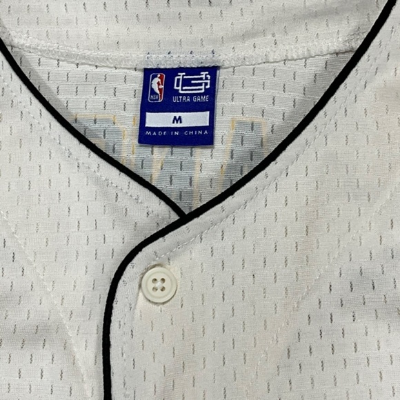 Los Angeles Lakers Off White Button Jersey Shirt Men’s M NWT NBA Ultra Game LA - Picture 10 of 13